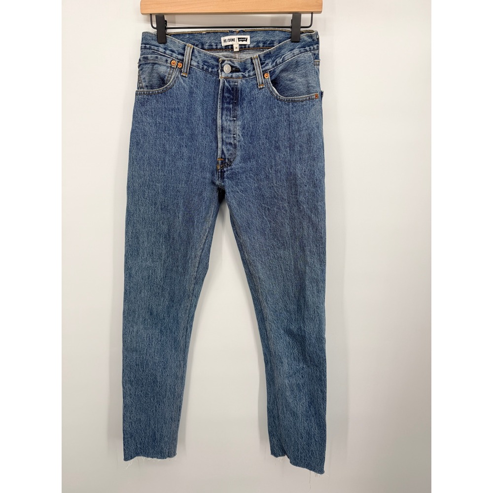 RE/DONE x Levi's Reconstructed Jeans Women's 26 High Rise Straight Raw Hem USA